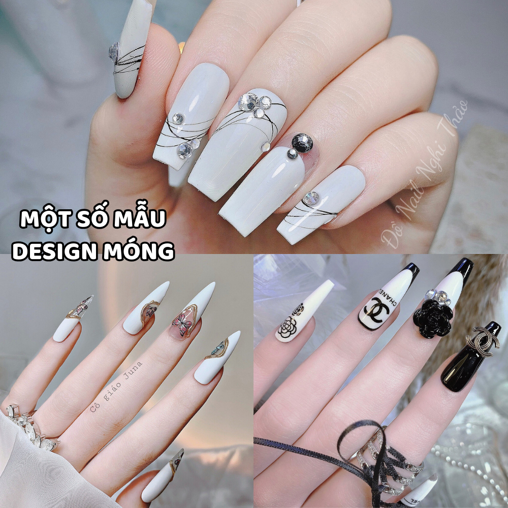 Sơn gel móng tay đen trắng nước gạo JIMI 15ml