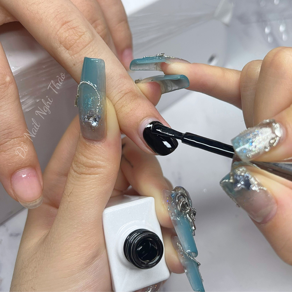 Sơn gel móng tay đen trắng nước gạo JIMI 15ml