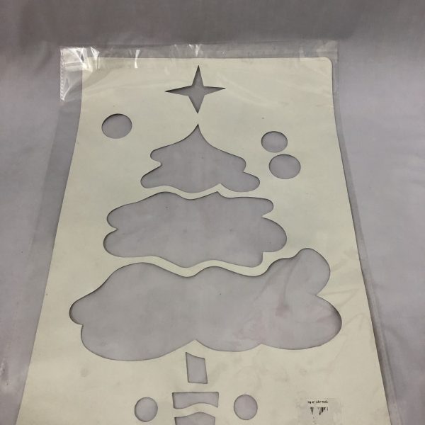 Khung xịt tuyết bằng giấy trang trí giáng sinh trên cửa kính/tờ