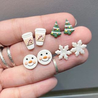 Khuyên tai đất sét nung Polymer Clay (Christmas)