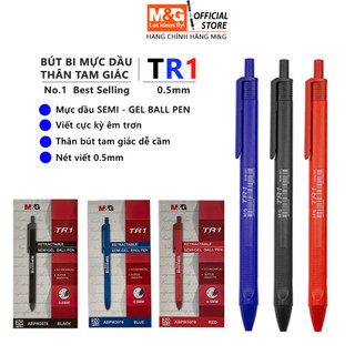 Combo 20 bút bi viết siêu trơn TR1 | AWP3078 mực dầu 0.5mm thân tam giác dễ cầm màu xanh | màu đen | màu đỏ