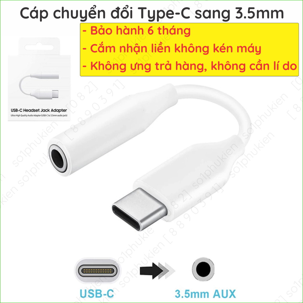 [Bảo hành 12Th] Cáp chuyển đổi, jack chuyển tai nghe Type C Type-C sang 3.5mm chính hãng Baesus Basu