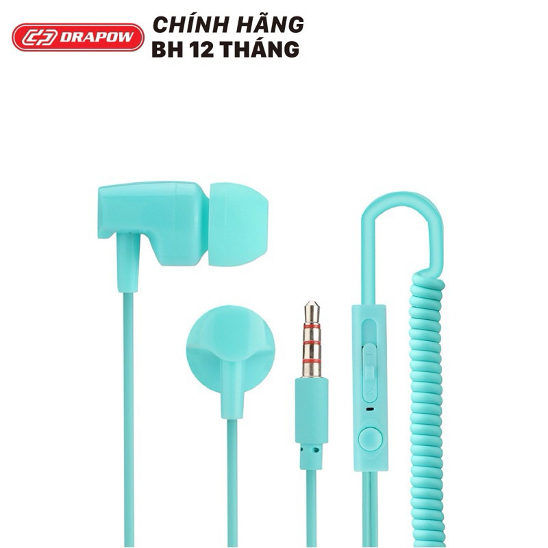 Tai nghe Drapow Twister C10 chính hãng thiết kế chống rối dây xoắn kéo dài