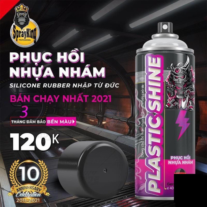 Xịt Dưỡng Sên SPRAYKING + Xịt Rửa Sên SPRAYKING + Phục Hồi Nhựa Nhám SPRAYKING 400ml