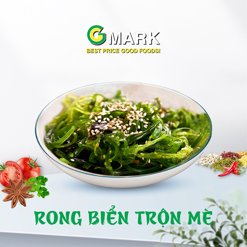 Rong Biển Trộn Mè Nhật Chuka Wakame Nhập Khẩu Gmark Tươi Ngon Cho Món Salad, Sushi, Sashimi