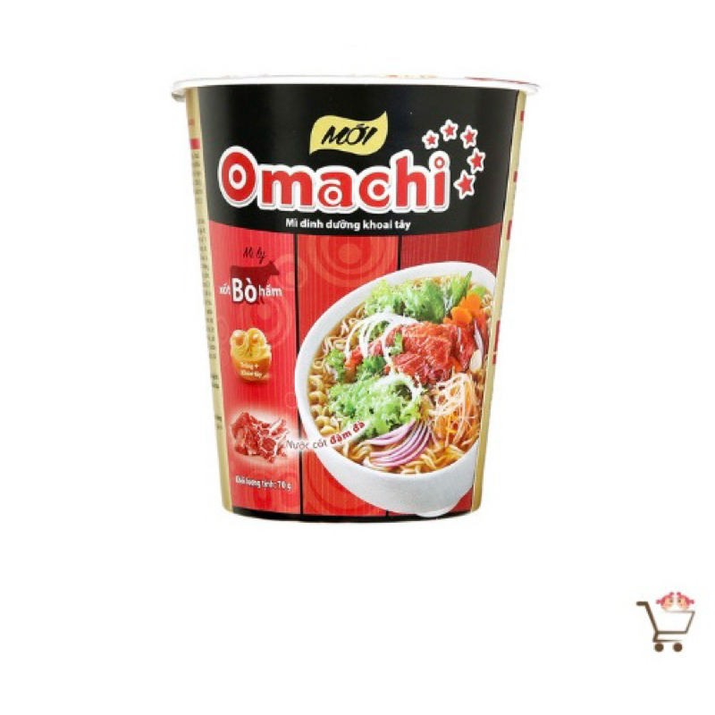 Mì Ly khoai tây Omachi xốt bò hầm/Sườn hầm  68g