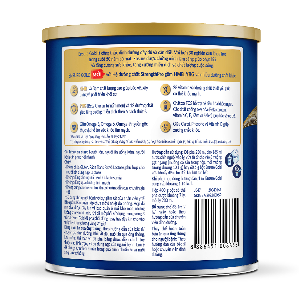 Combo 2 lon Sữa bột Ensure Gold Abbott  400g