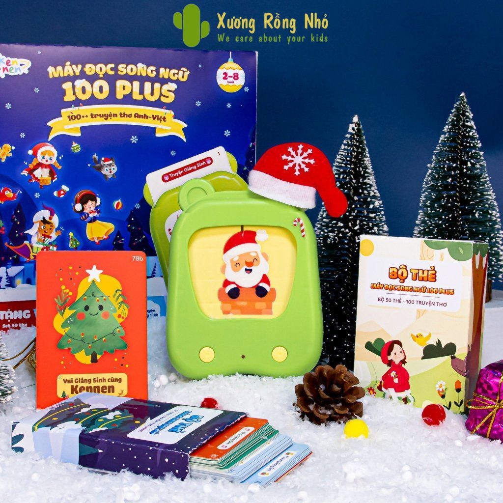 Máy đọc truyện song ngữ 40 truyện thơ Kennen- Máy đọc thẻ flashcard đọc truyện tư duy cho bé bảo hành 6 tháng chính hãng