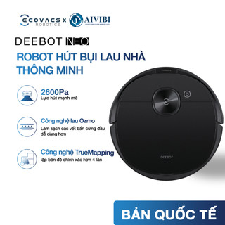 Robot hút bụi lau nhà thông minh Ecovacs Deebot NEO - Lưu trữ 3 bản đồ - Bản Quốc tế - Full VAT - Hàng Chính Hãng