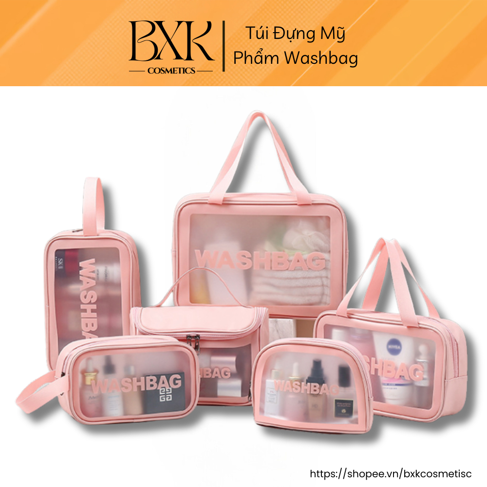 Túi đựng mỹ phẩm WASHBAG đựng đồ du lịch cao cấp chống thấm nước tiện lợi phù hợp với mọi lứa tuổi