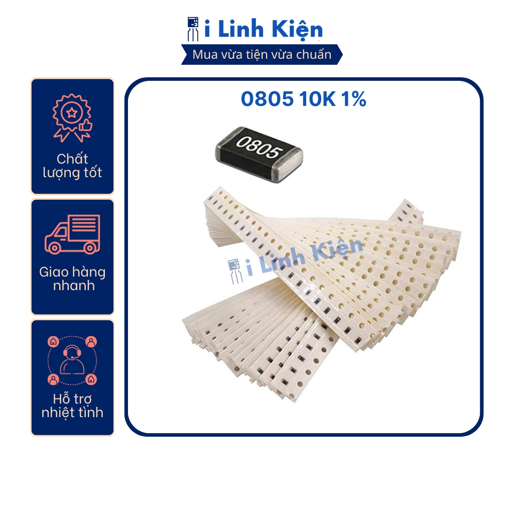 Điện trở dán 0805 10K 1% chất lượng tốt