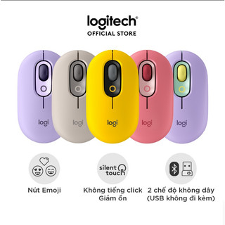Chuột không dây bluetooth Logitech POP Mouse - Emoji tùy chỉnh, SilentTouch giảm ồn