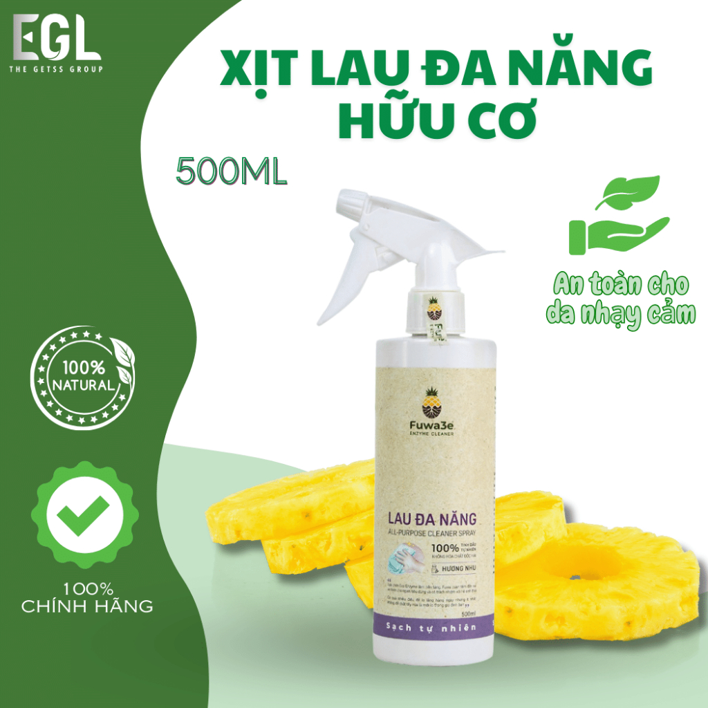 Xịt Lau Đa Năng Hữu Cơ 500ml An Toàn Tuyệt Đối Với Người Dùng Và Người Dùng (HSD: 5/2024)