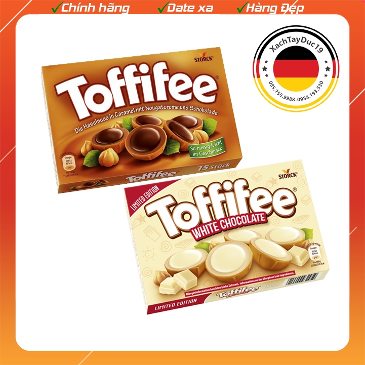 Socola TOFFIFEE Nhân Hạt Dẻ của Đức 15 viên, 125g