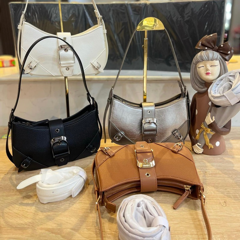 Túi xách nữ Pd kẹp nách nắp belt đủ 4 màu siêu hot