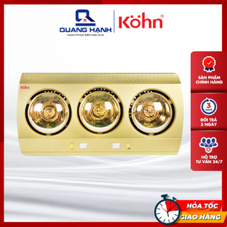 Đèn sưởi nhà tắm 3 bóng braun kohn kn03g