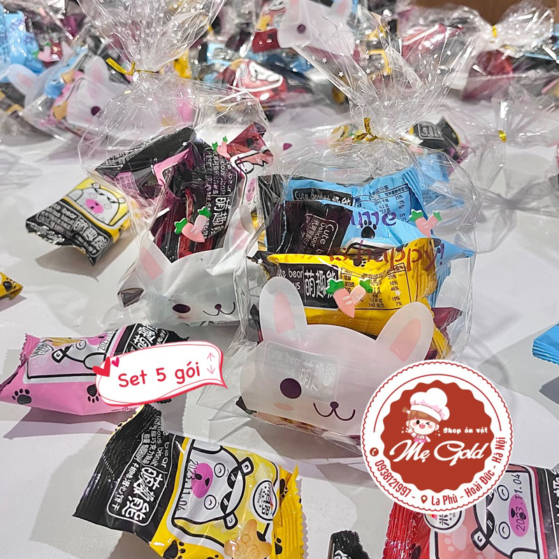 Bánh gấu Cute Bear nhân kem, bánh quy gấu Miqi Duo