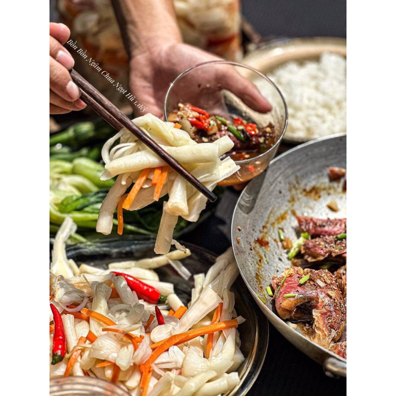 BỒN BỒN NGÂM CHUA NGỌT 1kg luôn nước
