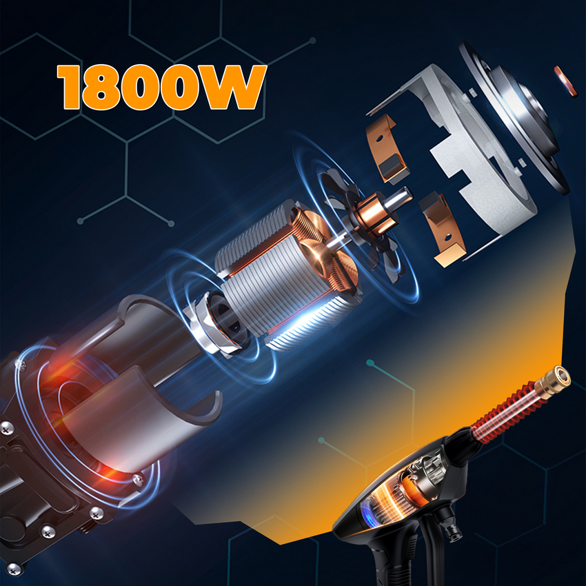 Máy rửa xe dùng pin HITACHI 199V áp lực cao tạo bọt tuyết