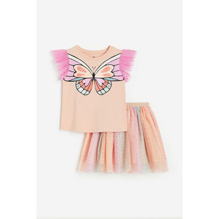 (068)Set áo + váy ren xòe H&M