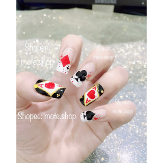 Nailbox TAY hình lá bài thời trang