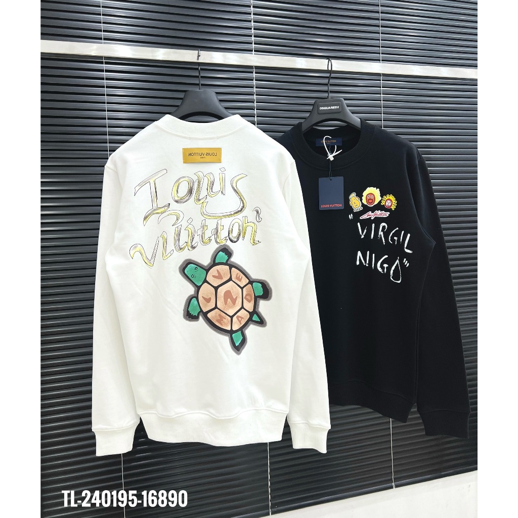 🔥Hot🔥Áo nỉ LV virgil nigo in hình thiết kế hot trend Nam Nữ Thu Đông 2023