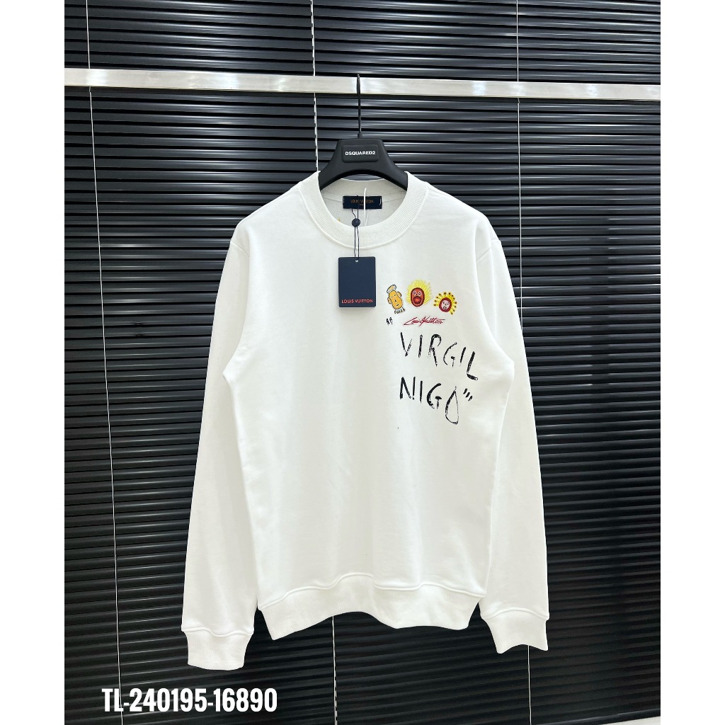 🔥Hot🔥Áo nỉ LV virgil nigo in hình thiết kế hot trend Nam Nữ Thu Đông 2023