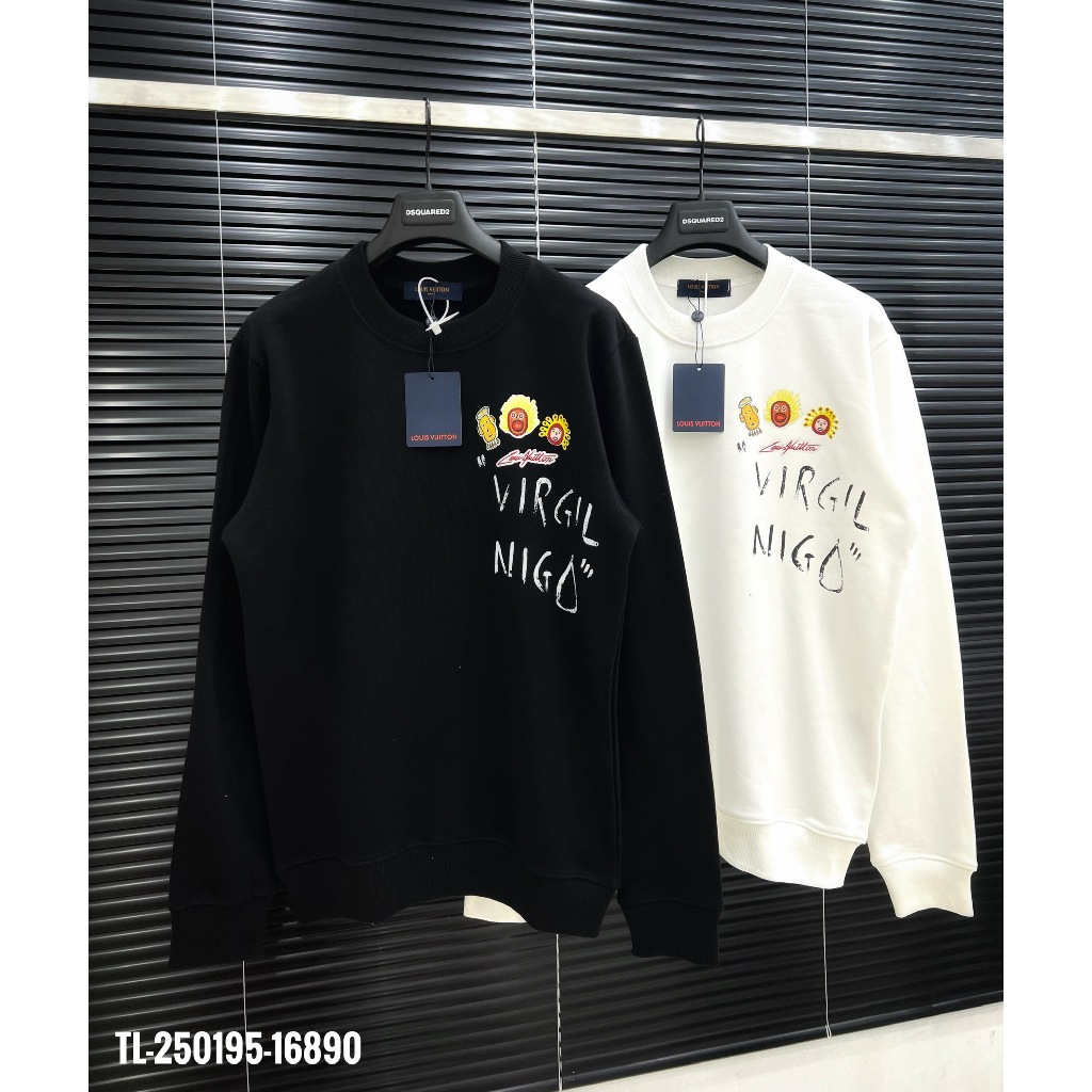 🔥Hot🔥Áo nỉ LV virgil nigo in hình thiết kế hot trend Nam Nữ Thu Đông 2023