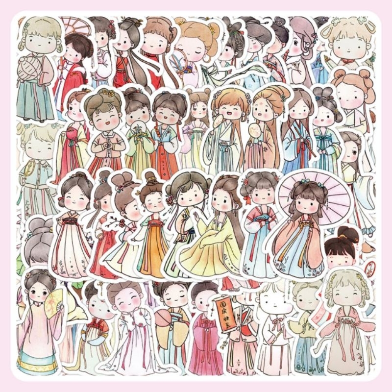 Set 50 miếng sticker hình dán chống nước