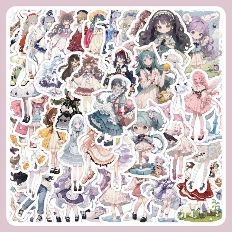 Set 60 miếng sticker hình dán chống nước