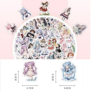 Set 60 miếng sticker hình dán chống nước