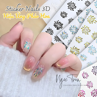 Sticker nail 3d | pháo hoa tết 2024 | hình dán móng tay dh582