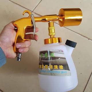 Bột rửa xe không chạm và bình tạo bọt tuyết đầu vàng