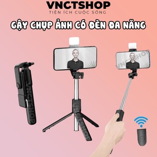 Gậy chụp ảnh tự sướng 3 chân bluetooth có đèn led, gậy chụp hình selfie đa năng điều khiển từ xa