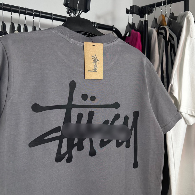 Áo Thun Stu.ss.y Basic Unisex Thun 100% Cotton 2 chiều co dãn - Hàng Full bọc tem tag