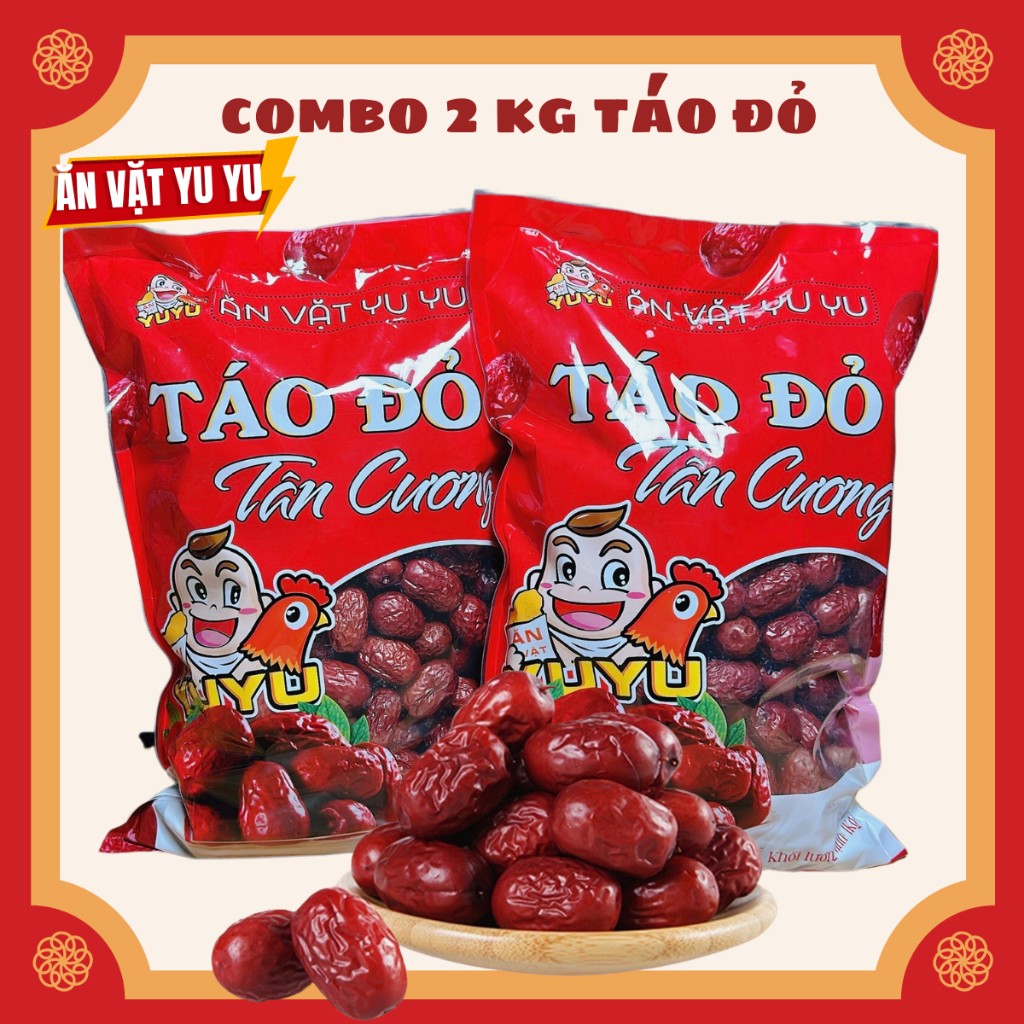 Táo đỏ Tân Cương 150K/2 KG sấy khô . Ăn vặt Yu Yu. Yuỳufood
