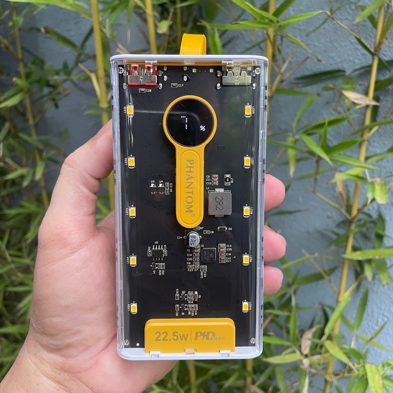 Pin dự phòng sạc nhanh PHANTOM P18 20000mAh tích hợp 4 cáp sạc QC 22.5 và PD 20W - 10 đèn led 4 chế độ