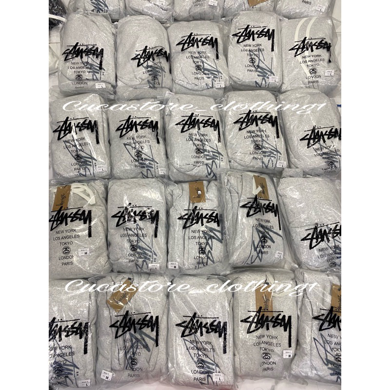 Áo Hoodie STUSSY thêu nón phong cách dày dặn chuẩn chính hãng, áo nỉ mùa đông