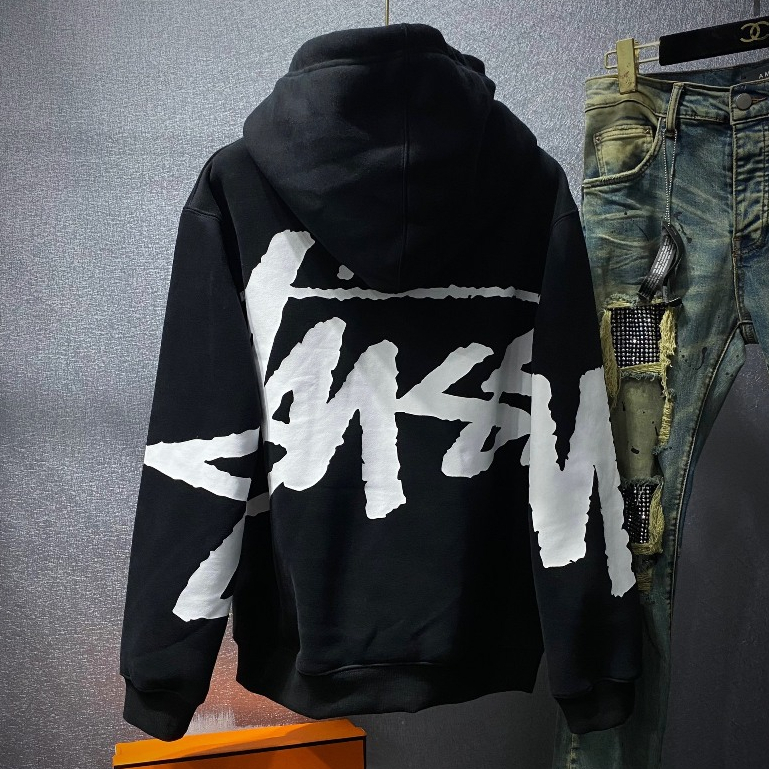 Áo Hoddie Stussy Nam Nữ in Họa Tiết Chữ Stusy Bản To Cực Chất - Áo Hoodie Stussy Chất Nỉ Trần Bông Dày Dặn