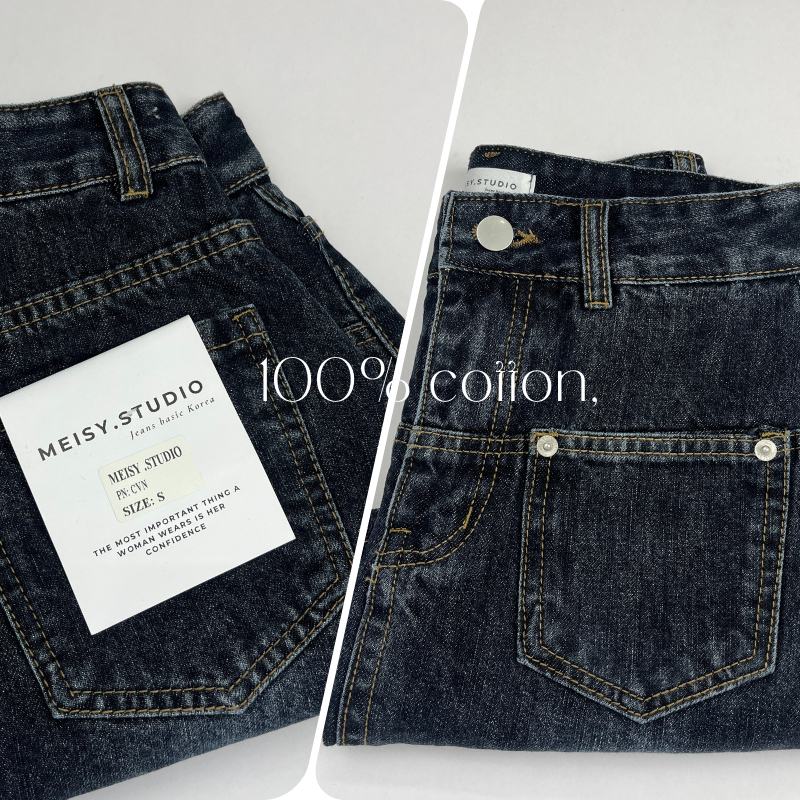 Chân váy bò ngắn, Chân váy jean 2 túi trước siêu hot 2024