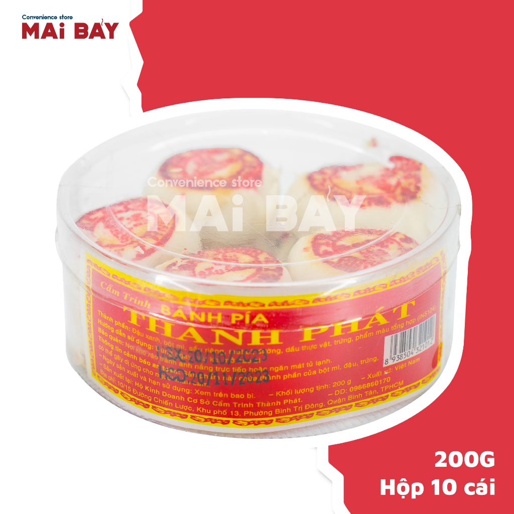 Hộp 10 Bánh Pía Cẩm Trinh Thành Phát 200g