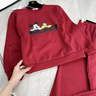SET BỘ NỈ ĐỎ IN HÌNH 5D MICKY