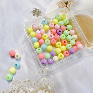 Hạt nhựa tròn màu sắc xỏ vòng tay/ vòng cổ/ móc điện thoại thủ công Handmade DIY