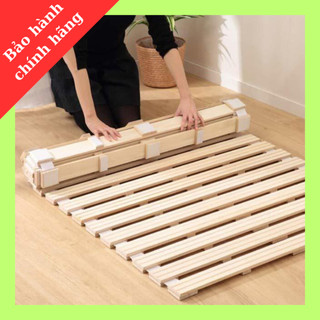 Giường pallet, top choice, gấp xếp cuộn tiện lợi, gỗ thông mỹ tự nhiên, kích thước 100x200 cm