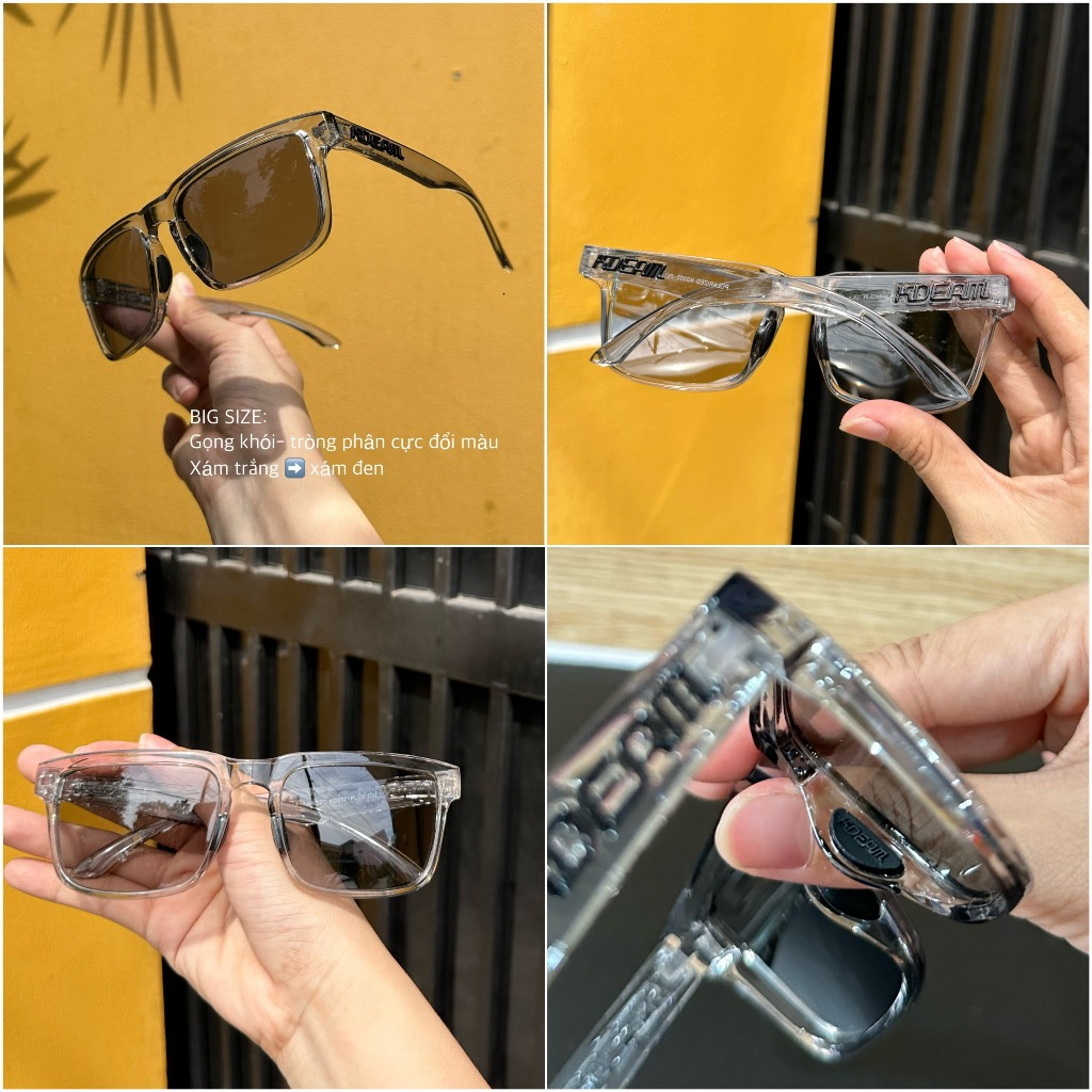 BIG SIZE - Mắt kính phân cực Kdeam mẫu mới 2024 .KDEAM Fashion Polarized Sunglasses 2024 New Sport Style Square Sun Glas