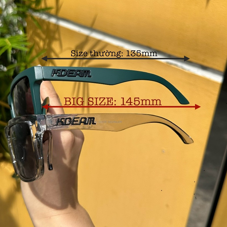 BIG SIZE - Mắt kính phân cực Kdeam mẫu mới 2024 .KDEAM Fashion Polarized Sunglasses 2024 New Sport Style Square Sun Glas