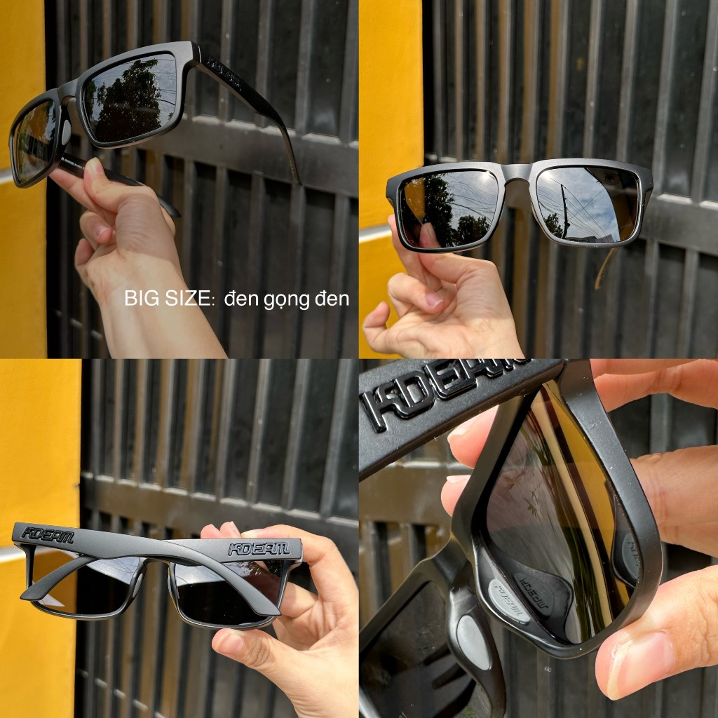 BIG SIZE - Mắt kính phân cực Kdeam mẫu mới 2024 .KDEAM Fashion Polarized Sunglasses 2024 New Sport Style Square Sun Glas