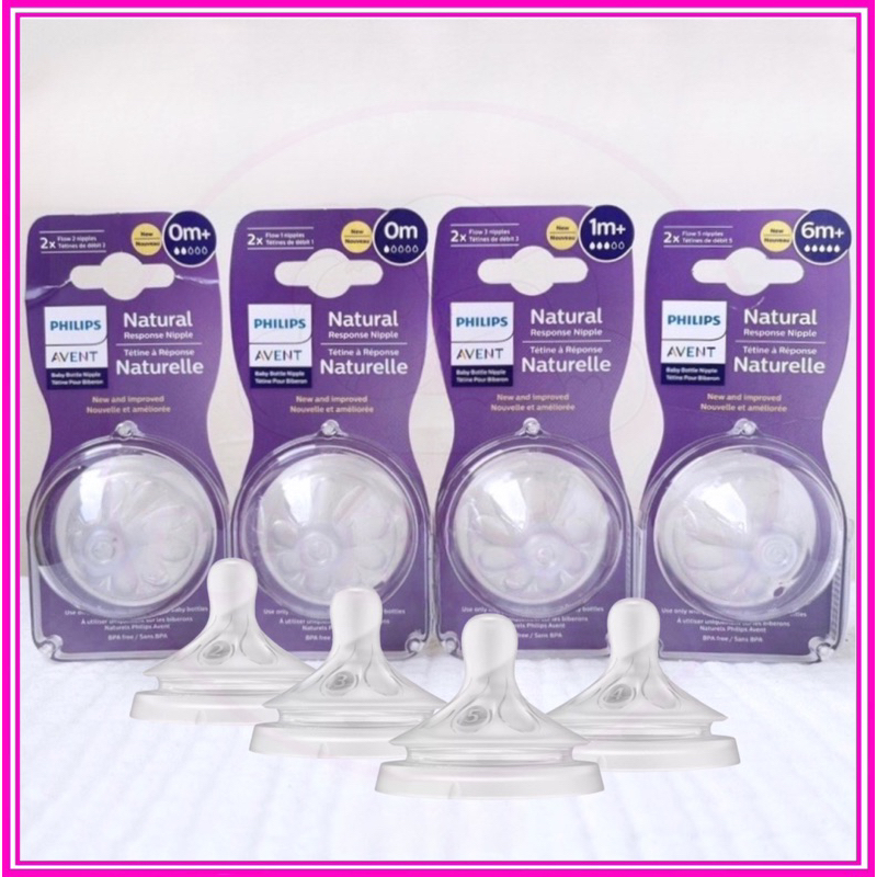 Núm ti Avent Natural silicon siêu mềm số 1, 2, 3, 4, 5 mẫu mới