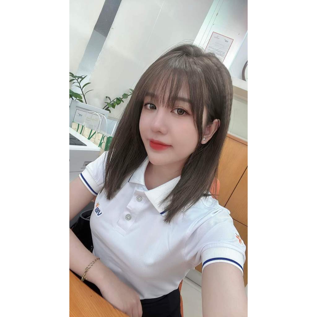 Áo thun ngân hàng Quốc tế VIB, logo thêu, Nam Nữ
