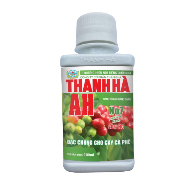Thanh Hà KH NO7 chuyên cà phê, phân bón hữu cơ Nano, 1 chai pha 1400-1600L phun lá.
